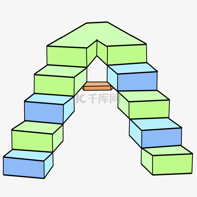 创意楼梯卡通插画