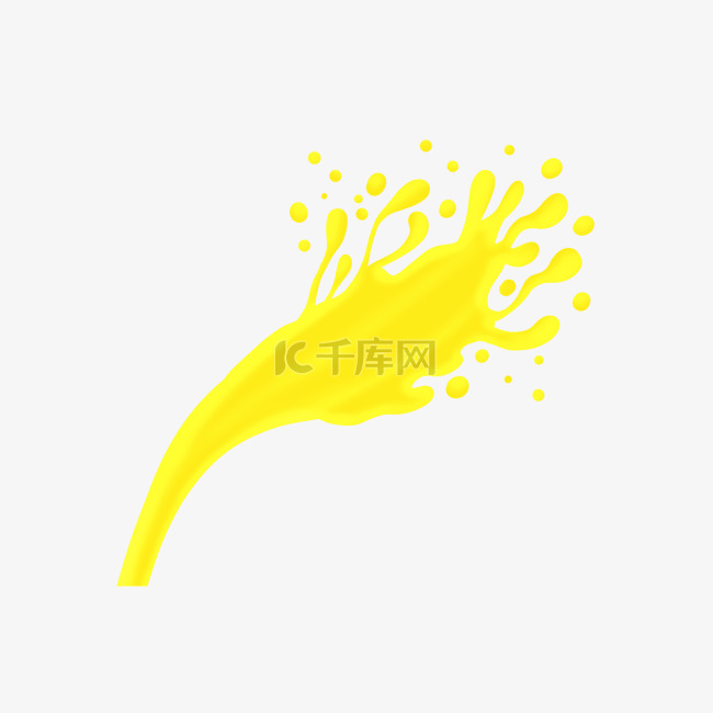 黄色果汁液体 