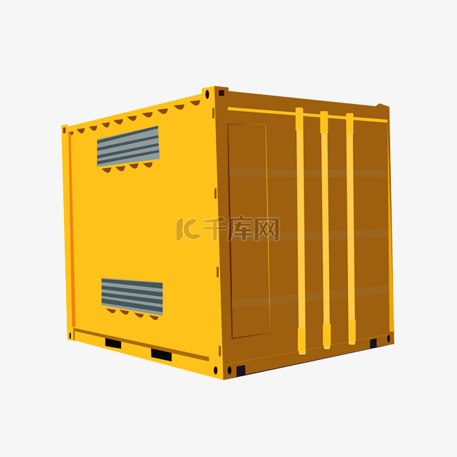 货物运输黄色箱子