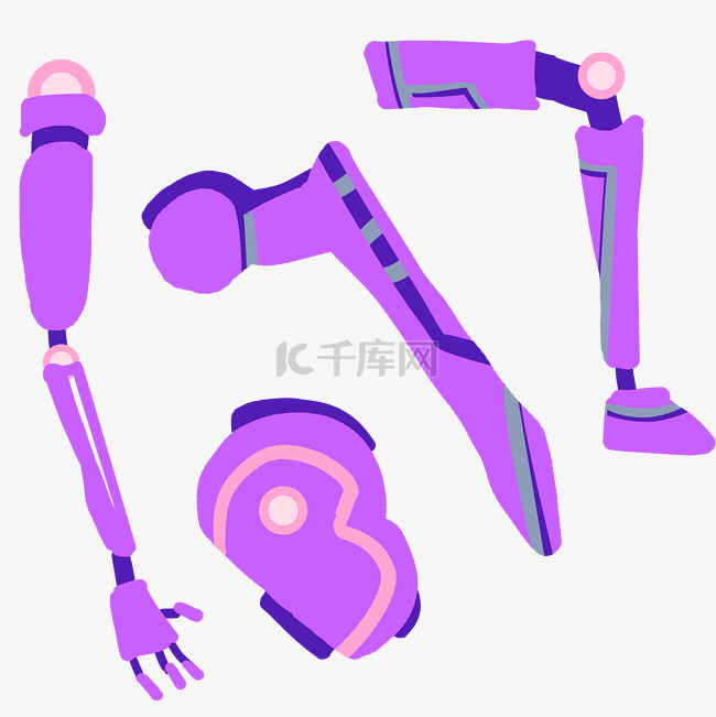 紫色假体假肢