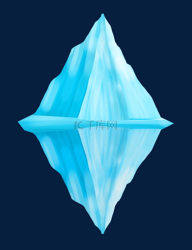 蓝色冰冻冰山