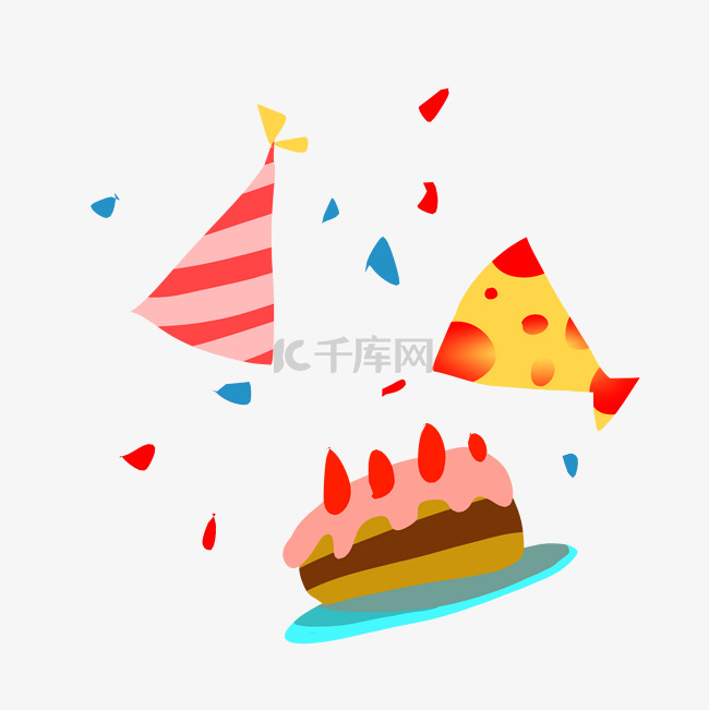 庆祝生日帽子蛋糕