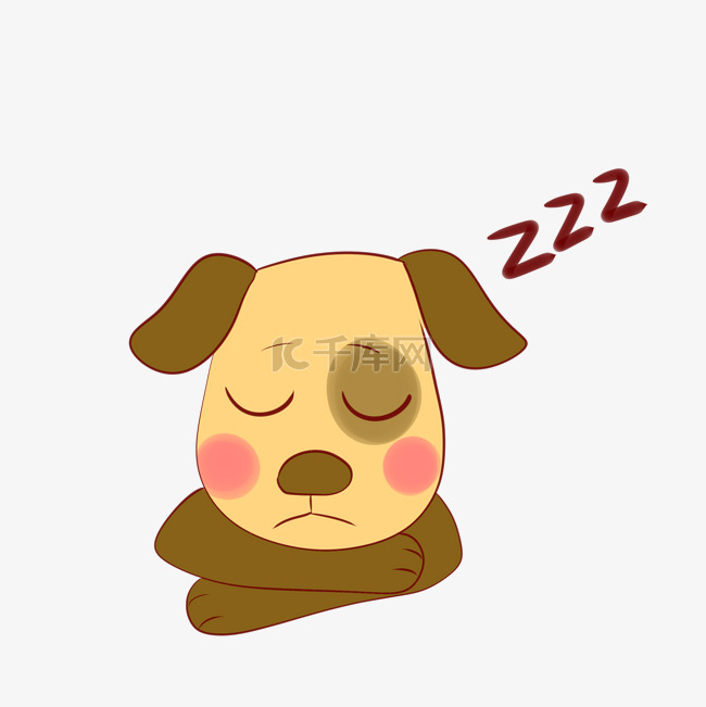 动物小狗瞌睡