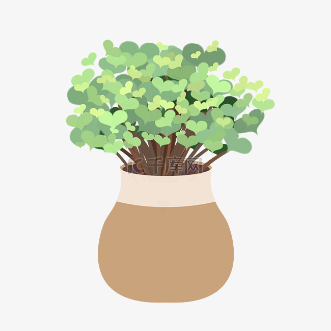 植物桃心树图案