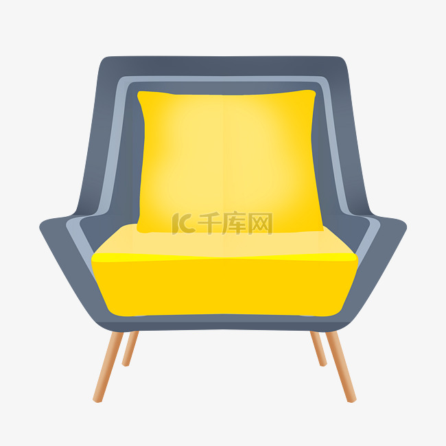 创意黄色装饰椅子