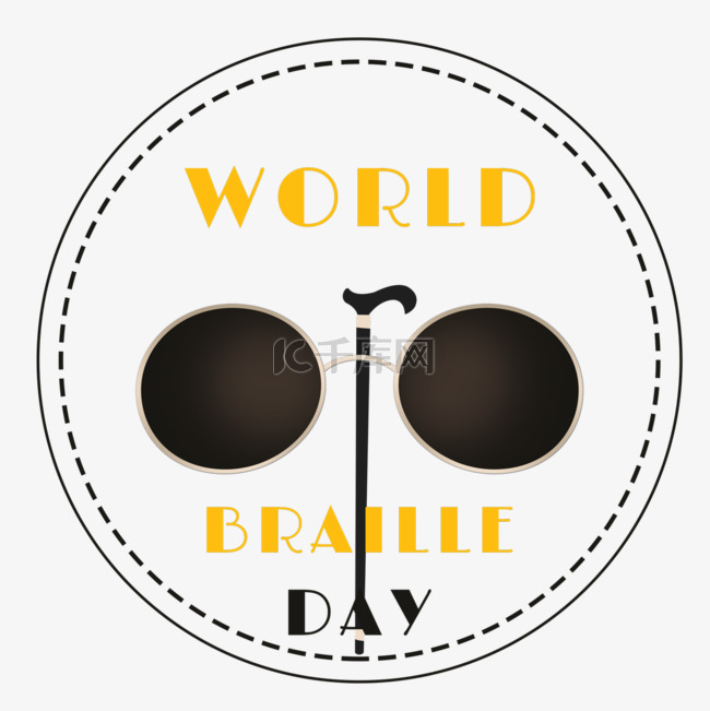 world braille day手绘盲文触摸