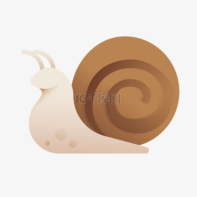棕色卡通蜗牛插图