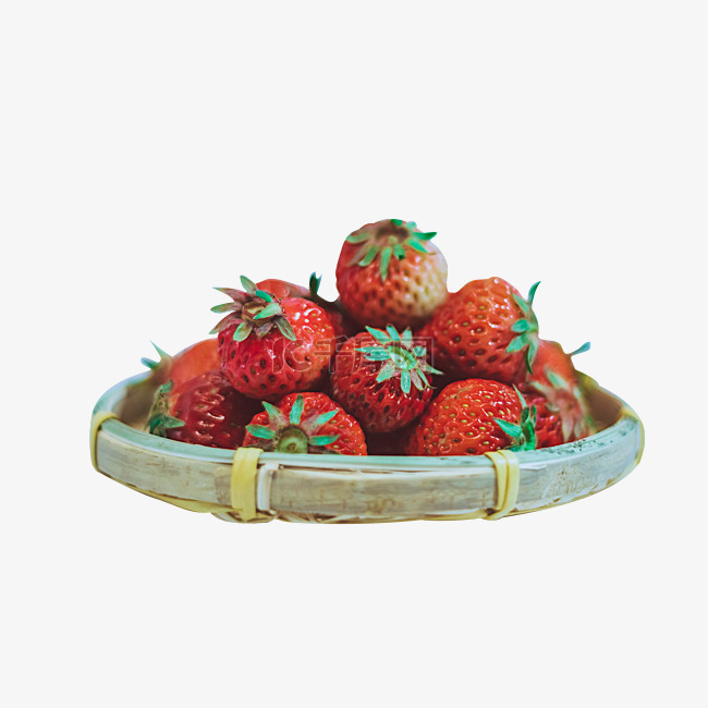 放篮子里的草莓