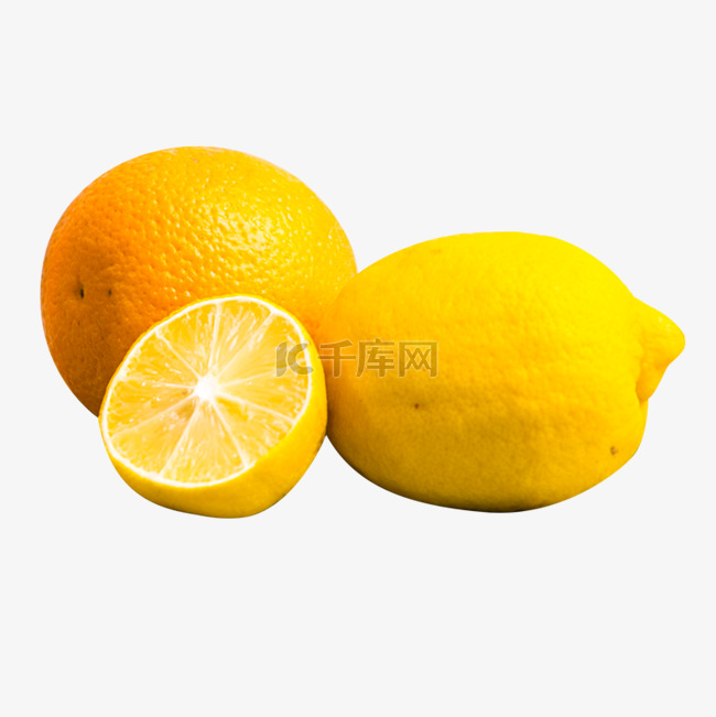 黄色柠檬水果实拍