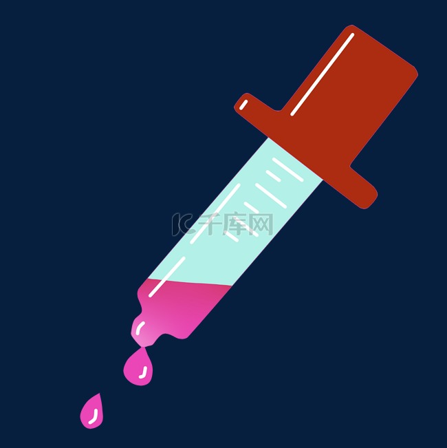 化学滴管和紫色药品