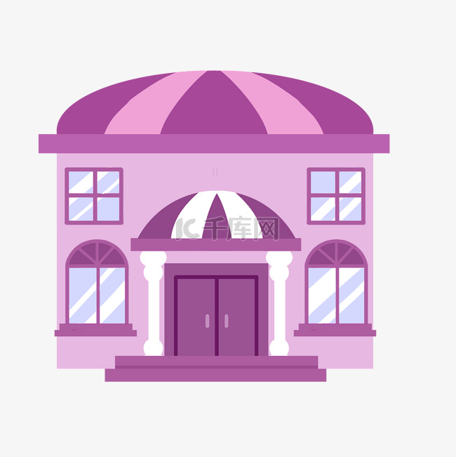 漂亮的紫色城堡房屋