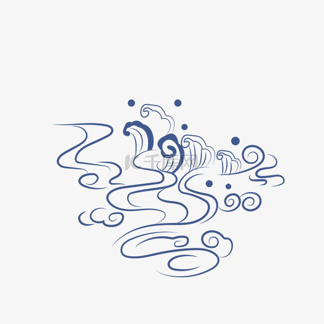 日本浮世绘底纹水纹