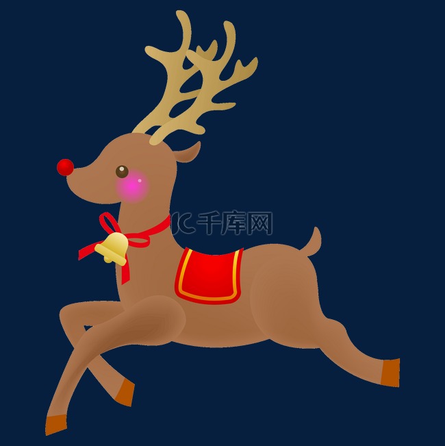 奔跑的圣诞鹿