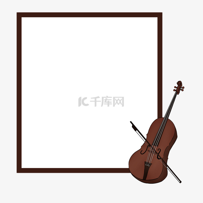 小提琴艺术边框