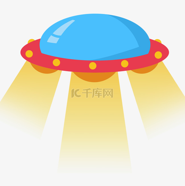 UFO卡通飞船装饰