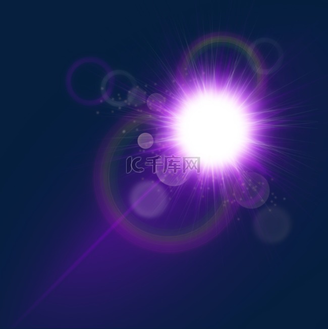 紫色光束强光大光圈光效