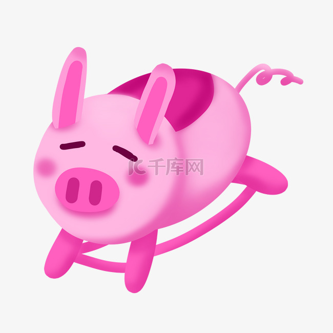 粉色碗具小猪
