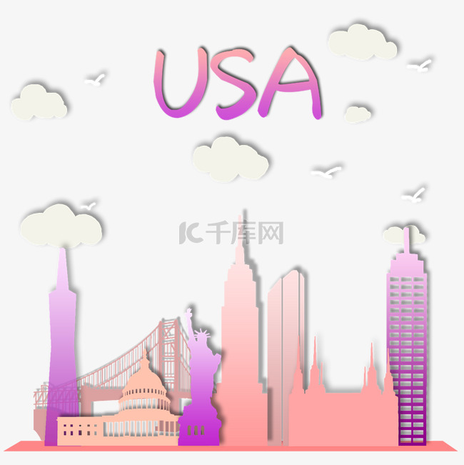 旅游地标建筑美国素材图片免费下载-千库网
