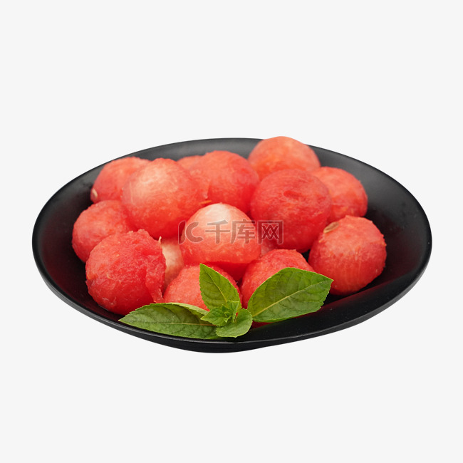 红色圆形西瓜