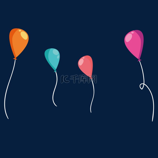 彩色创意气球漂浮