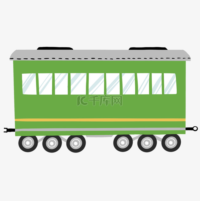 绿色火车车厢