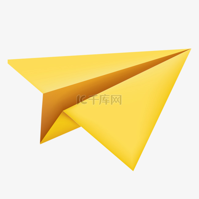 黄色纸飞机