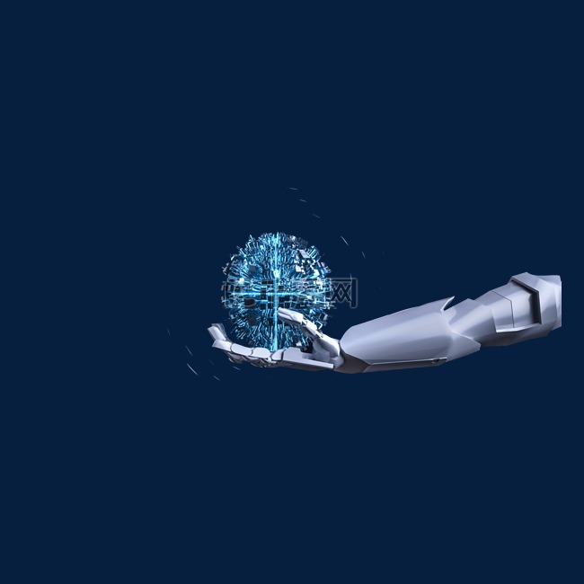 C4D机器人主题机械臂科技球