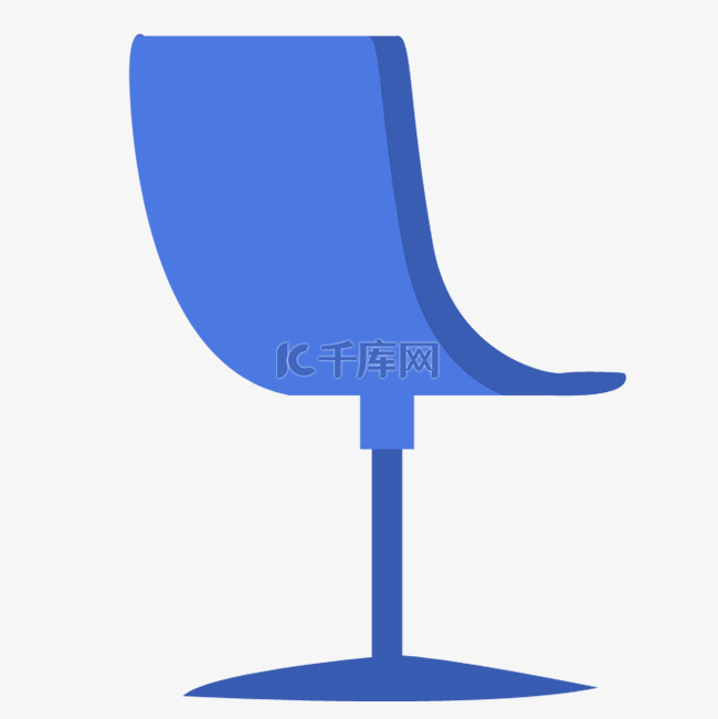 一个蓝色的椅子