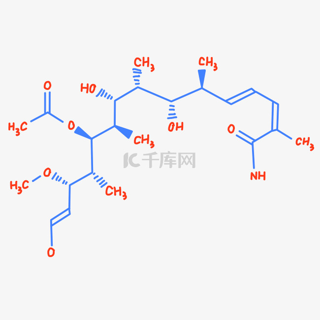 科学实验DNA链插画