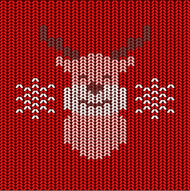 圣诞圣诞节麋鹿红色花纹