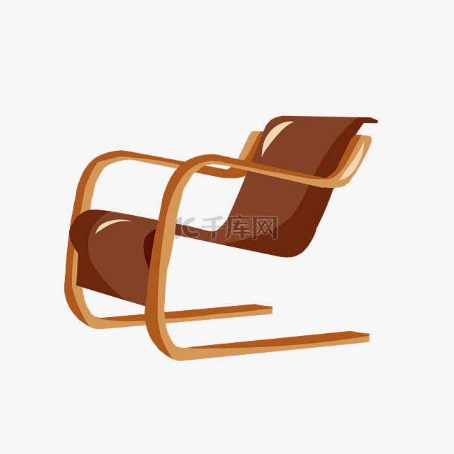 木质躺椅家具插图