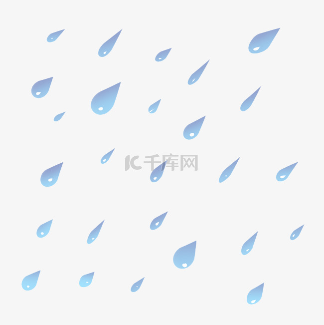 斜着下的雨滴