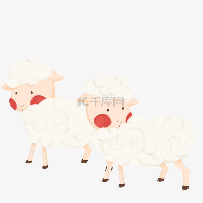 春季草原牛羊动物
