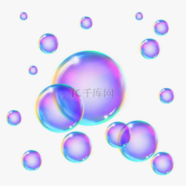 透明彩色泡泡
