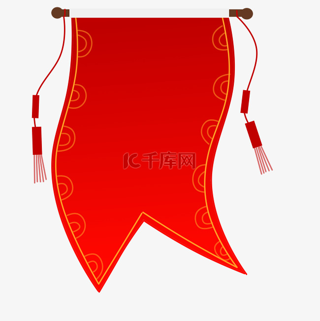 红色吊旗装饰