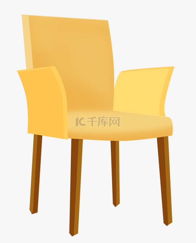 黄色靠背椅子 