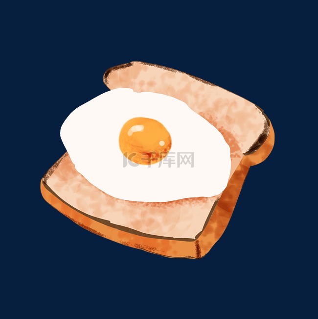 面包片和煎蛋插图