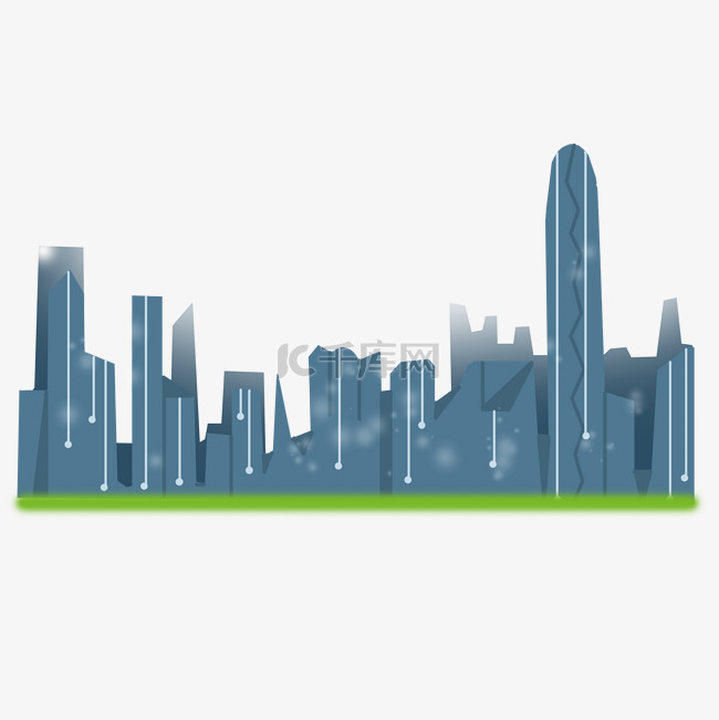 城市地标剪影素材图片免费下载-千库网