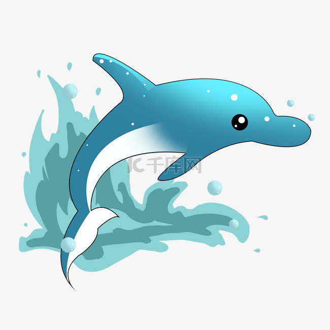 哺乳动物海豚插画
