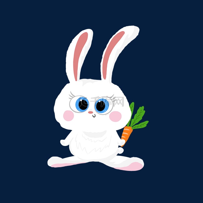 白色可爱兔子