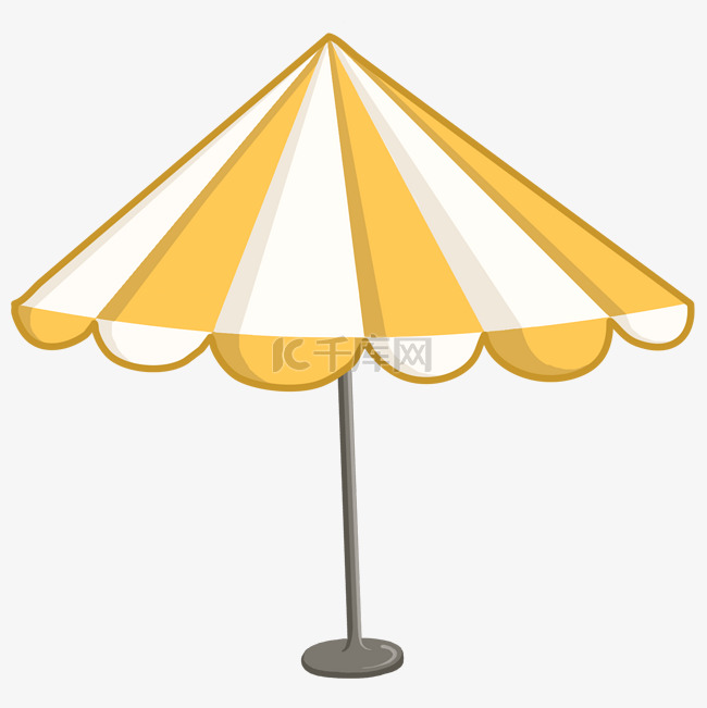 黄色条纹遮阳伞