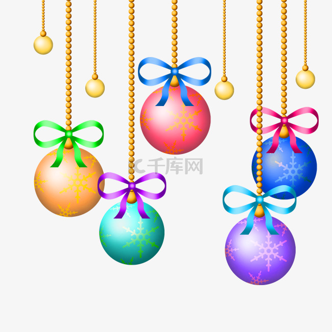 圣诞装饰彩色球