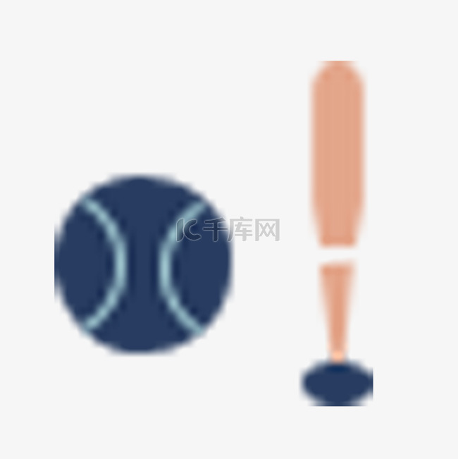 卡通的棒球工具图标