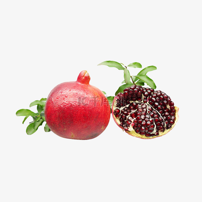 半个红色石榴