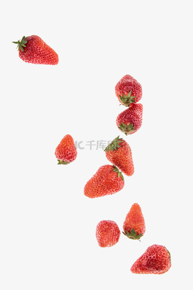飞溅红色草莓