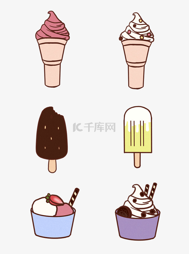 冰淇淋雪糕贴纸