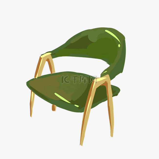 绿色木制椅子