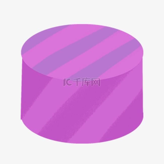 紫色圆柱创意元素