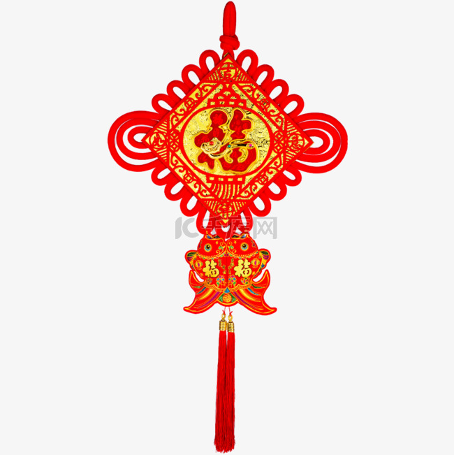 中国结金福字装饰挂件