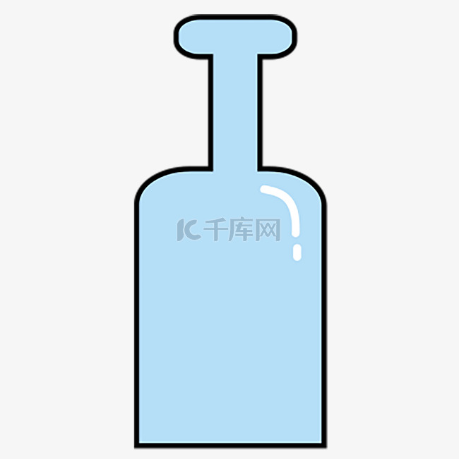 浅色系扁平电商图标icon通用酒瓶